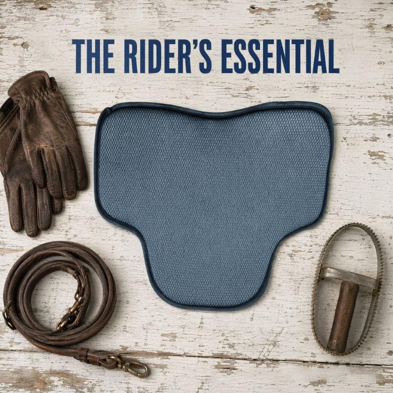 Training Horse Saddles Pad with Shaped Underlay Form, Breathable Polyester Layer for Daily Use, Pressure Balance Help and Simple Cleanup, 50 X 37 Cm