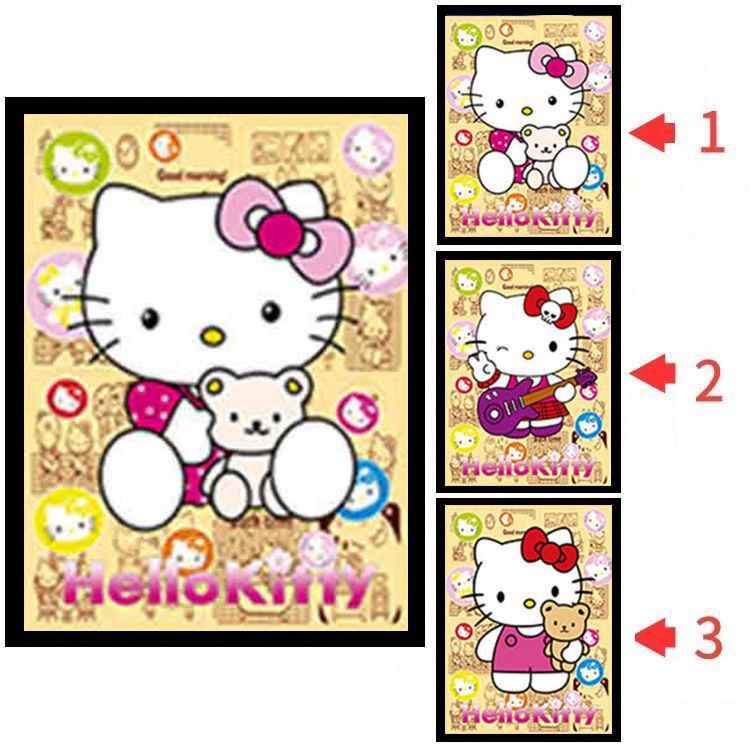 Hello Kitty & One Piece 3D Lentikulärt Pokemon-affisch