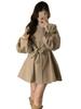 2025 Autumn Retro French Loose Trench Coat – Women's Versatile Mid-Length Slimming Design
