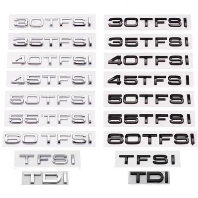 ABS Car 30 35 40 45 50 55 60 TFSI TDI Letters Logo Trunk Badge Emblem Decals Sticker For A6 A1 Q3 Q5 Q7 A4 A3 B5 B6 B7 B8