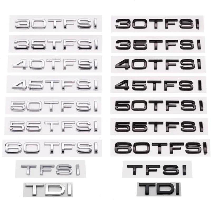 ABS Car 30 35 40 45 50 55 60 TFSI TDI Letters Logo Trunk Badge Emblem Decals Sticker For 3F A6 A1 Q3 Q5 Q7 A4 A3 B5 B6 B7 B8D4 EW6
