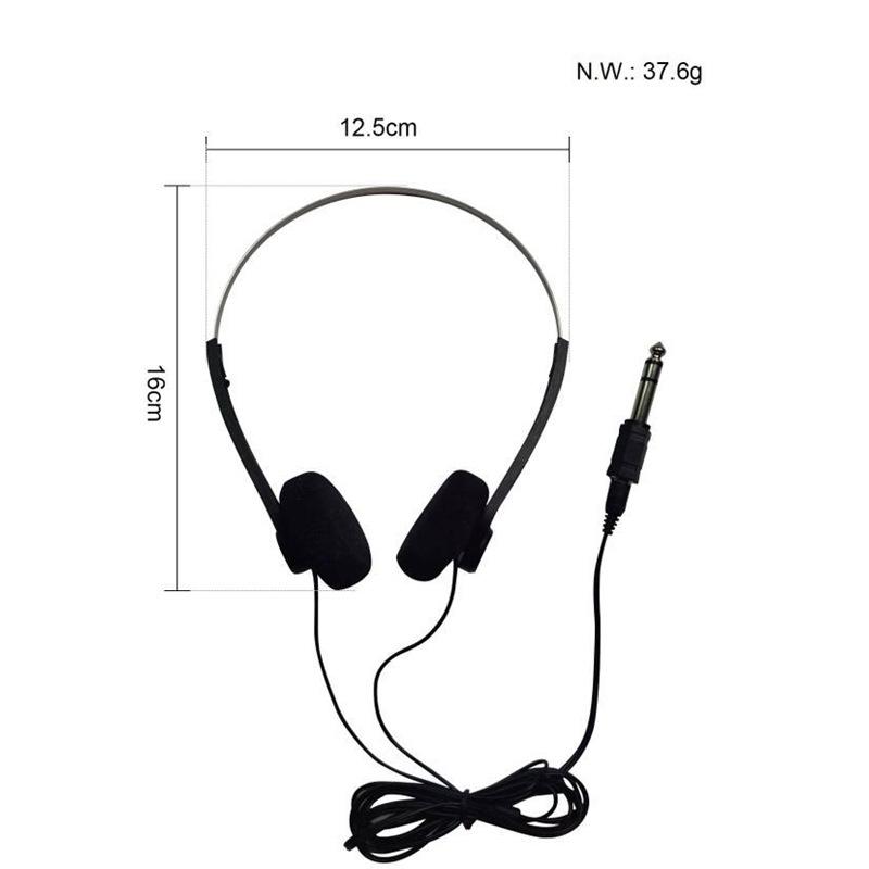 3.5mm Wired Music Earphones & Headphones Intercom Portable for Online Classes Customer Service Calls Tactical Aviation Design