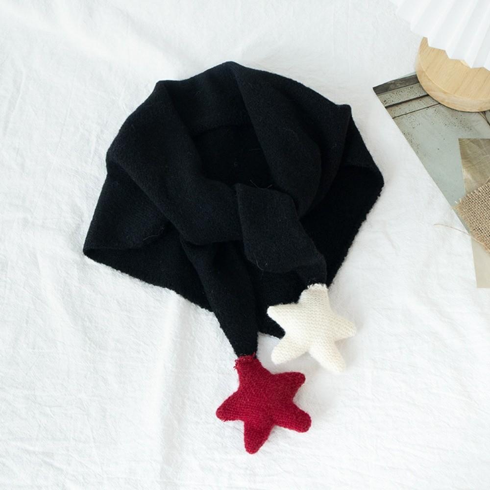 Korean Style Knitted Scarf Star Balls Neck Warmer Scarf New Knitted Shawl Winter