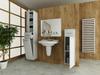 Bathroom Column 1D1Sz With Shelf White Chest Of Drawers