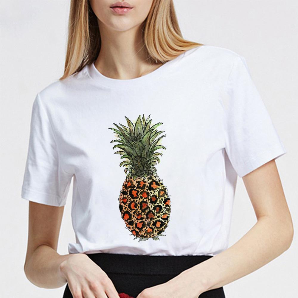 Leopard Love T Shirt Womens Kawaii Cartoon Print Summer O-Neck Female Tshirt Tops Graphic Funny Graphics Clothes Ladies Tshirt