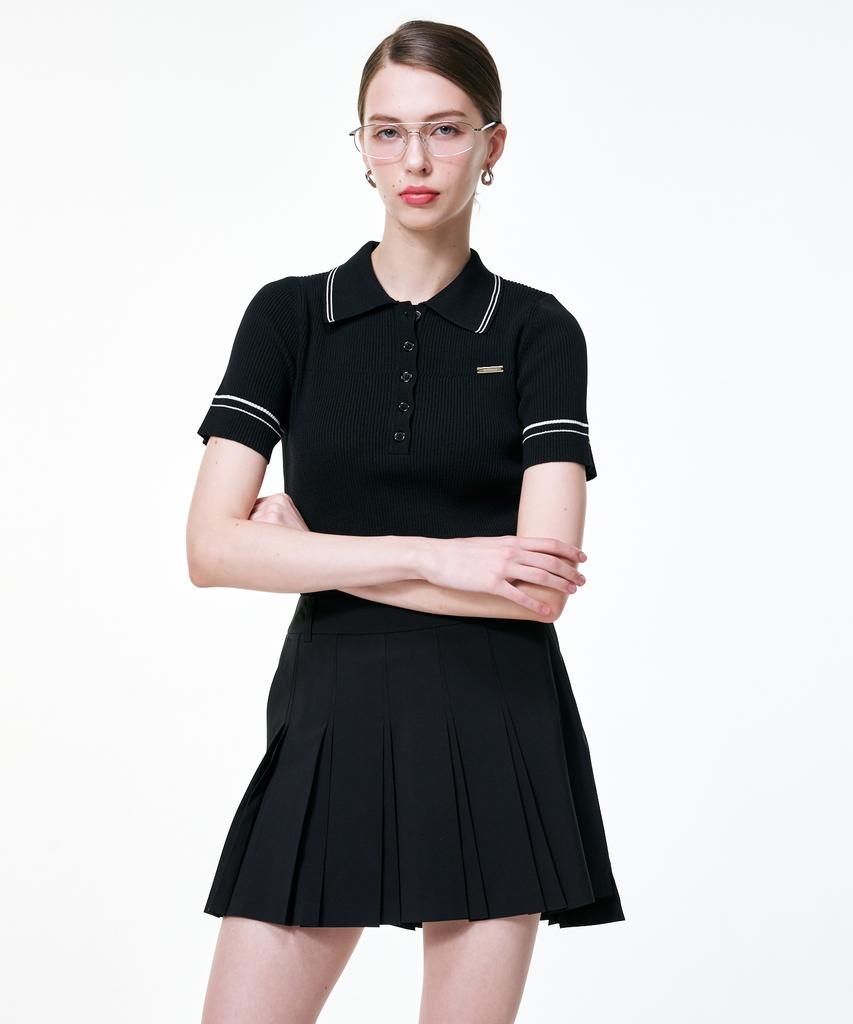 KLIMGOLF Double Pleated Skirt