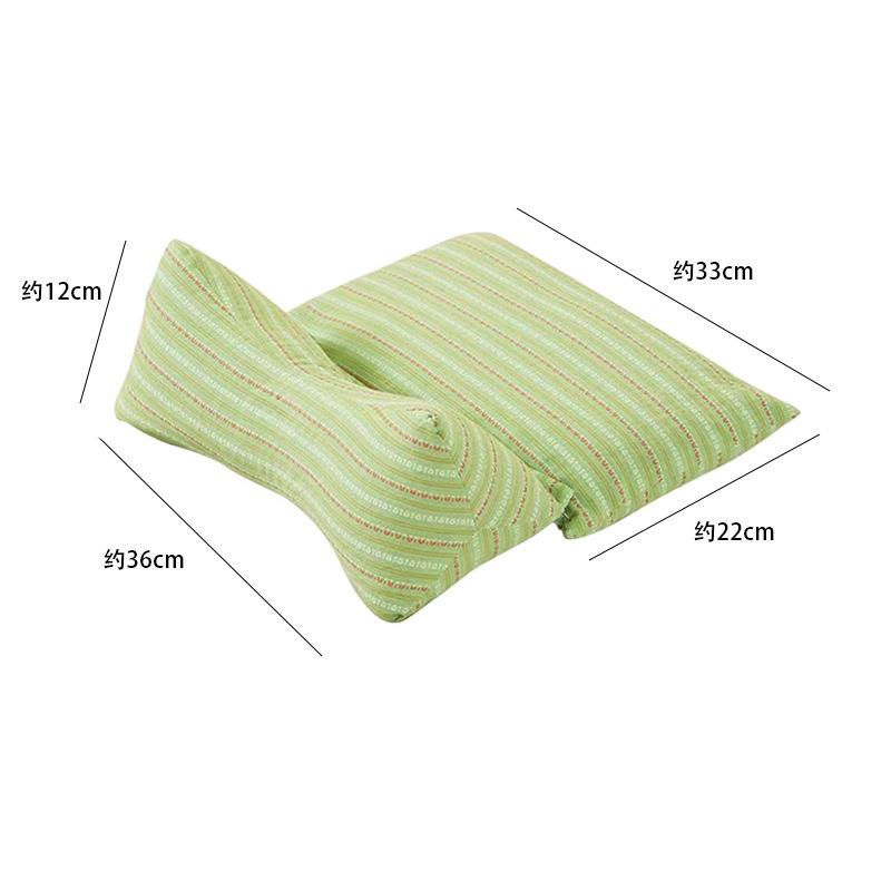 Adult Home Buckwheat Hulls Pillow Core Support Aid Traction Triangle Pillowcase Cervical Protection Spine Cylindrical Pillow