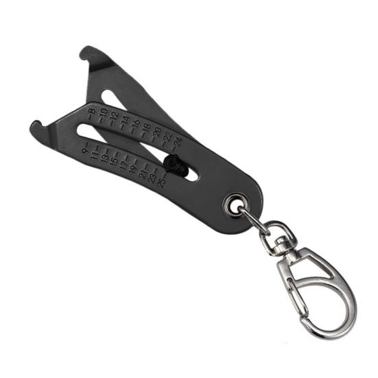 1 Pc/2 Pcs Portable Thread Size Checker Keychain Pendant Metal Bolt And Nut