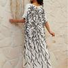 Plus Size Summer Women's Cover-Ups Bohemian Long Dress Seaside Holiday Beach Cover Up Swimwear Outer Shirt