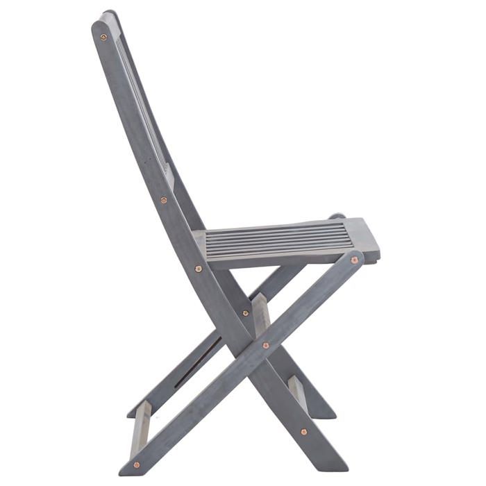 VidaXL Lot de 8 Chaises Pliables d'Extérieur, Sièges de Terrasse, Chaises de Balcon, Meubles de Patio Jardinage, Bois 3078289