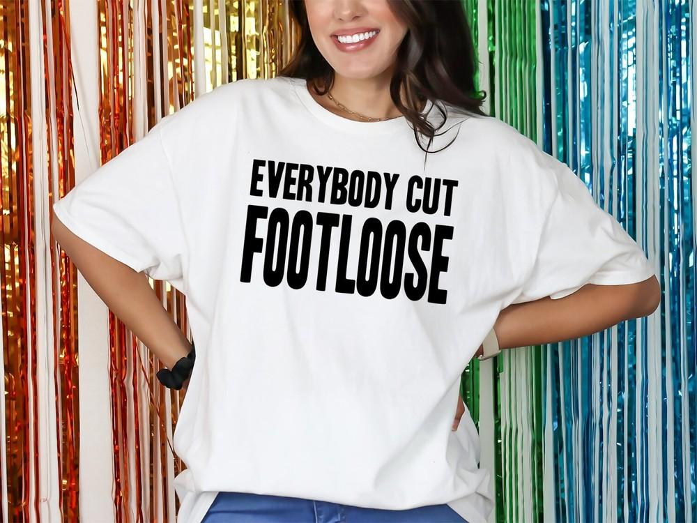 

Everybody Cut Footloose T-Shirt Personalised Fancy Dress Weekend Hen Party 80s M