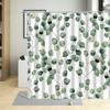 Leaves Shower Curtain Watercolor Tree Branch Leaf Vine Plant Bath Curtain Modern Fabric Nordic Bathroom Decor
