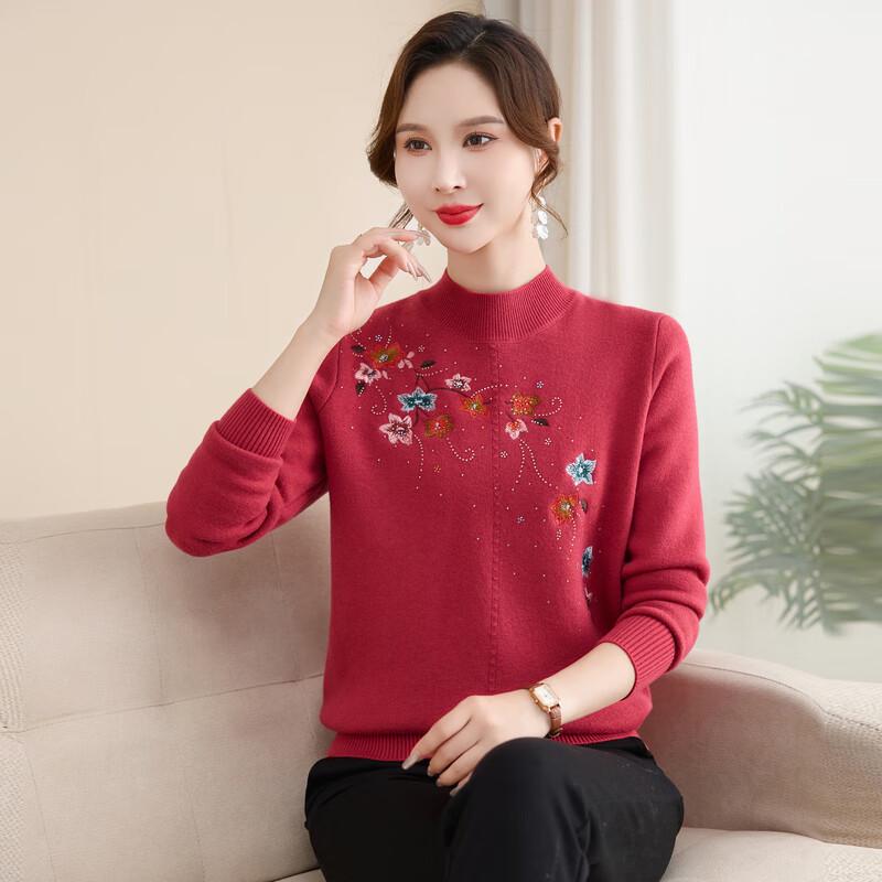 YUZHAOLIN Damen Rollkragen Dick Gestrickter Pullover