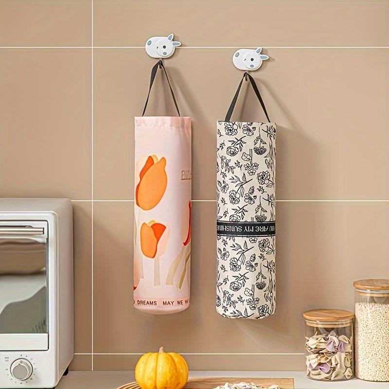 1pc garbage storage bag, wall mounted kitchen storage artifact, garbage plastic bag storage hanging bag, miscellaneous sorting