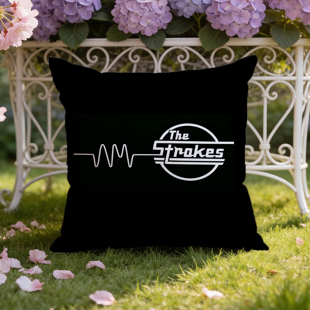 The S-Strokes Band Cushion Cover Home & Car Dual-Scene Pillow Cover: Reversible for Premium Comfort