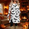 Women's Casual Long Sleeve Printed Round Neck Dress for Everyday Wear