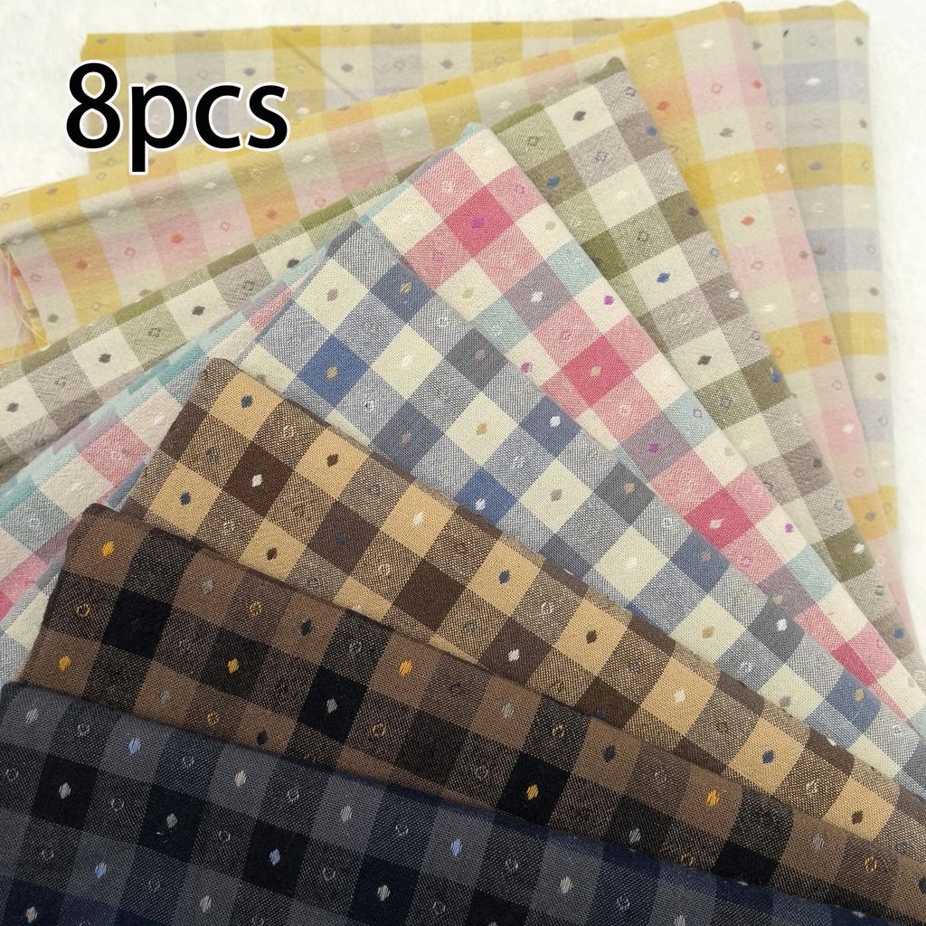50x70cm Japanese Yarn-dyed Fabric first dye woven cotton plaid brocade patchwork craft fabric cloth DIY stitch sew doll clothes