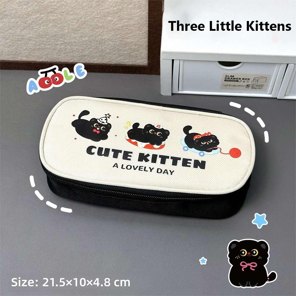 

Пенал большой вместимости, дизайн с широким отверстием, сумка для канцелярских принадлежностей, пенал высокого качества, школа, офис 02