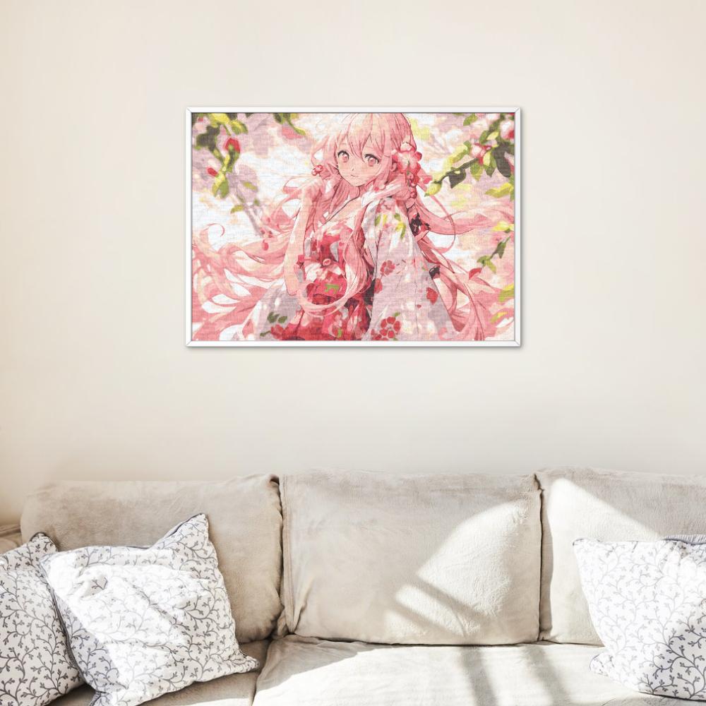 Malowanie Po Numerach Obrazy Do Malowania - Dama W Ogrodzie Anime 50X40 Cm