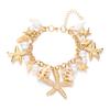 Gift Bohemian Starfish Necklace Pearl Tassel Pendant Conch Shell Bracelet Exaggerate Waist Chain for Women