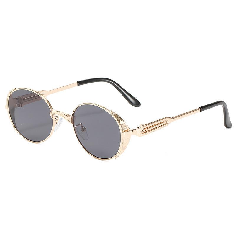 Polarized metal fashion toad glasses sunglasses spring hook European and American street shot sunglasses modern sunshade UV