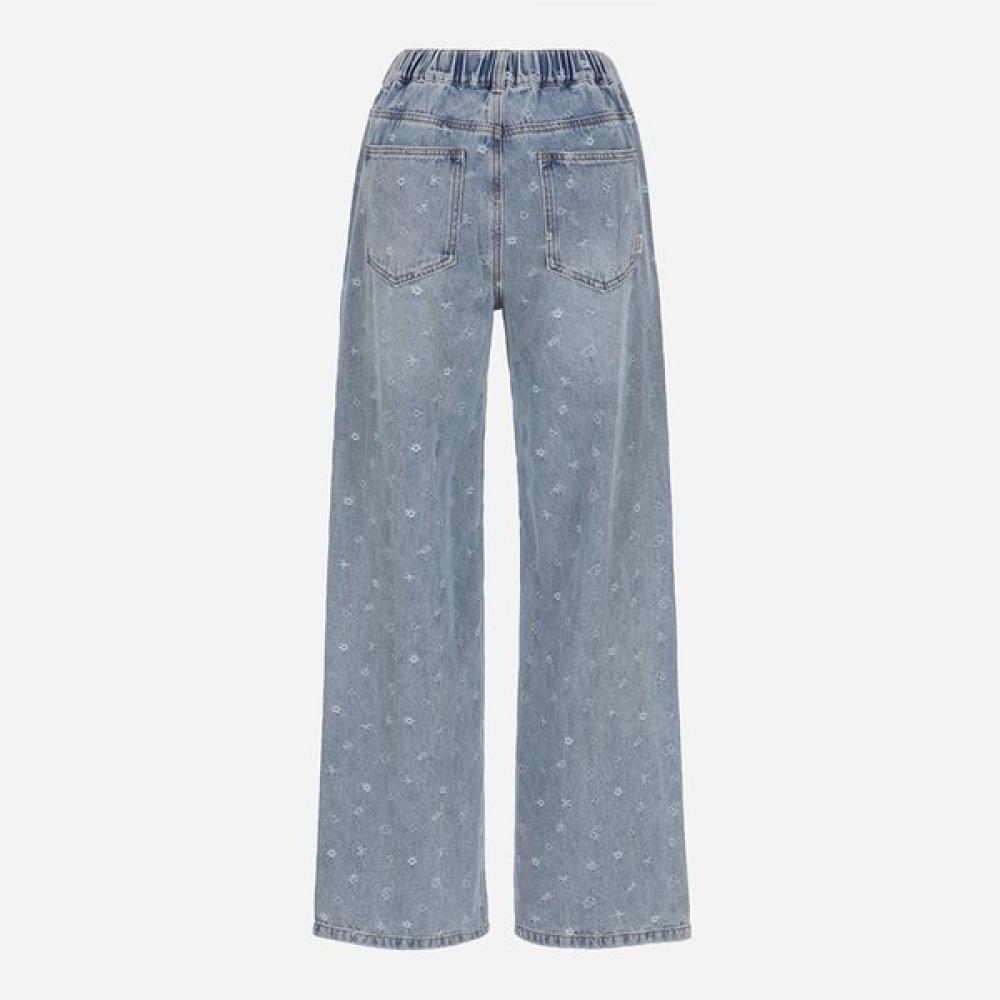 Thursday Island Jacquard Straight Fit Denim Pants T266mje139w