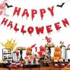 Halloween Party Decoration Happy Halloween Banner Bloody Butcher Knife Killer Tool Paper Garland for Horror Haunted House Decor