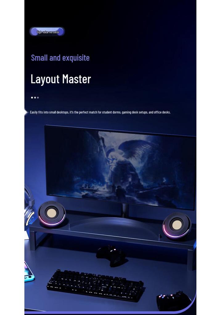 RGB Bluetooth Desktop Multimedia Speakers with Subwoofer