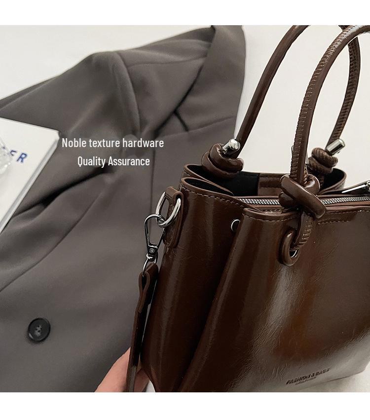 Retro Handheld Vegetable Basket Bag for Women - Trendy 2024 Korean Style Versatile Tote and Messenger Bag