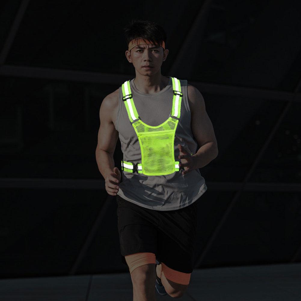 Kamizelka odblaskowa do jazdy na rowerze, wysoka widoczność, bezpieczna kurtka do jazdy nocą, biegania, joggingu, jazdy na rowerze, motocyklu, sportów na świeżym powietrzu, kamizelka
