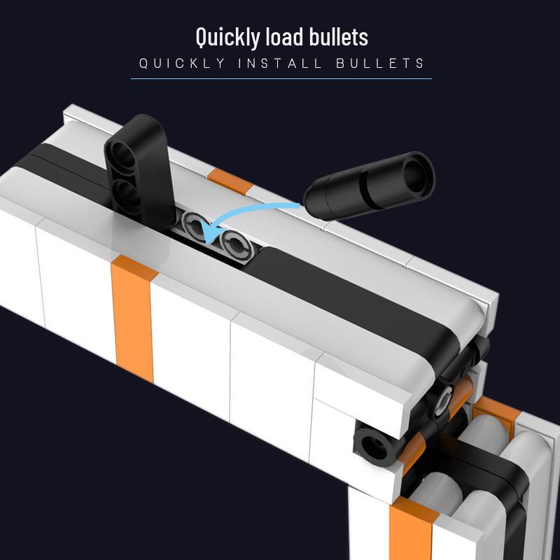 Pro-Minister Faction Building Block Gun: Folding Bullet Launcher Toy - Life Card Boy's Birthday Gift