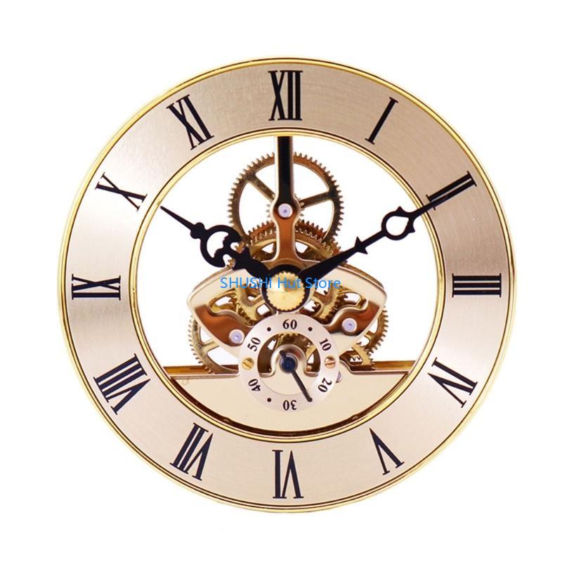 Stylish 4.96in Round Clock Insert Wall Decors Items Exquisite Workmanship D57B