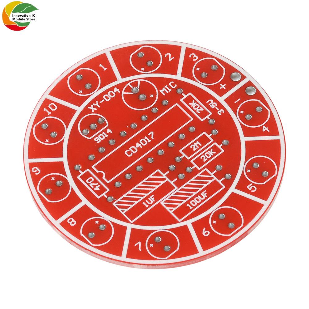 1-1pcs DC 1-1V Voice-Activated Rotating LED Running Light DIY Electronics Kit Soldering Practice Board with Components