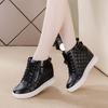 Fashion 7cm 2024 Microfiber Platform Wedge Leather Spring Boots Hidden Heels Ankle Women High Brand Chunky Sneaker Autumn Shoes