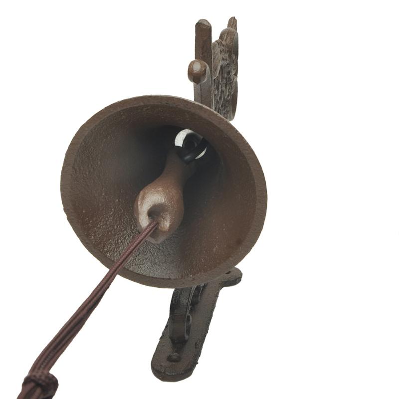 American Owl Cast Iron Bell - Perfect for Garden, Courtyard, Wall Decor, and Creative Home or Inn Accessories Home Decor