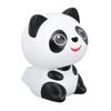 Solar Powered Nodding Panda Figurine ABS Light Sensing Cute Smiling Panda Car Dashboard Ornament for