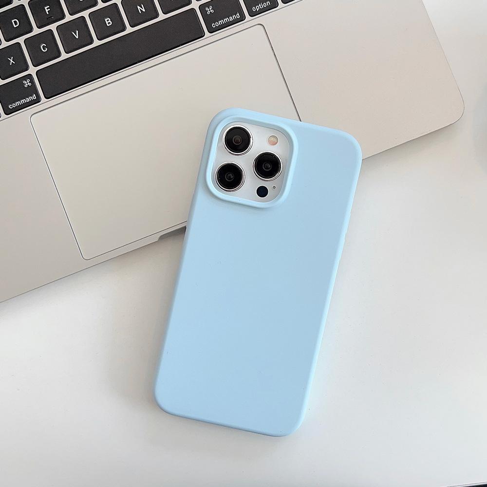 Capa de Celular iPhone 16 de Silicone Líquido Verdadeiro 14promax Coreana 12 Premium 13 Cor Sólida 11