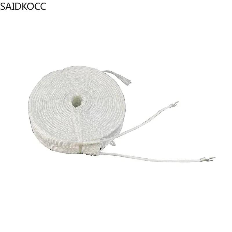 

SAIDKOCC 3/5cm Width Heater Heating Tape 220V 500 ℃ Glass Fiber High Temperature Insulation Ribbon Pratical Valve Vessel Heating W3cmxL0.5m100W
