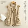 Short Waistcoat Jacket Women's Slim Spring Autumn Casual Outerwear Vest Ladies Loose Pure Cotton Sleeveless Coats