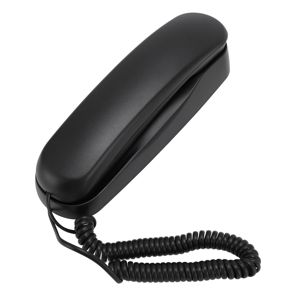 Corded Home Phone Convenient Operating Interface Retro Wall Mounted Phone for Hotel Black
