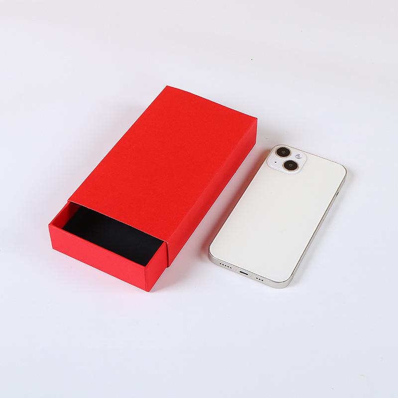 Creative Solid Color Thick Paper Drawer Jewelry Packag Box Greeting Card Necklace Bracelet Gift Package Paper Box Rectangular Transparent Gift Boxes