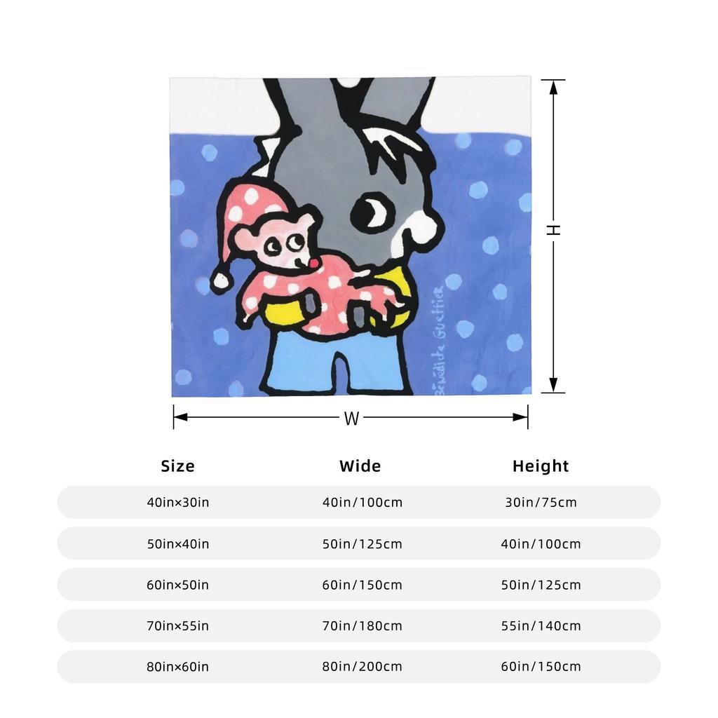 Trotro Cartoon Animation Blankets Cute Flannel Vintage Soft Throw Blankets for Home Winter