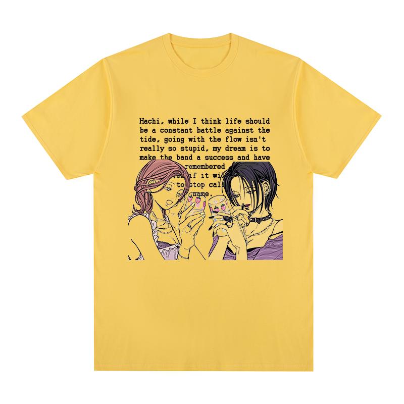 NANA Osaki Black Stones Vintage tshirt Anime Cartoon Gift Idea Unique Cotton Men T shirt New TEE TSHIRT Womens tops
