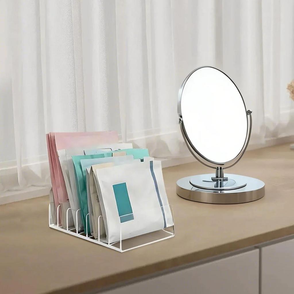 2 Pack Acrylic Makeup Storage Box, 7 Slot Display Box Transparent Makeup Storage Box