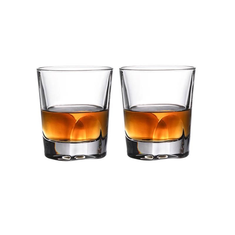 

140мл/255мл Стакан для виски с толстым дном, Кофейная кружка, Вечеринка, Бар, Прозрачные бокалы для коктейлей и бренди, Бытовая пивная кружка, Посуда для напитков 2pcs