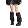 Multi Purpose Plush Leg Protectors Elastic Edge Design Socks Cover Winter Warm Legwear For Women Indoor Outdoor