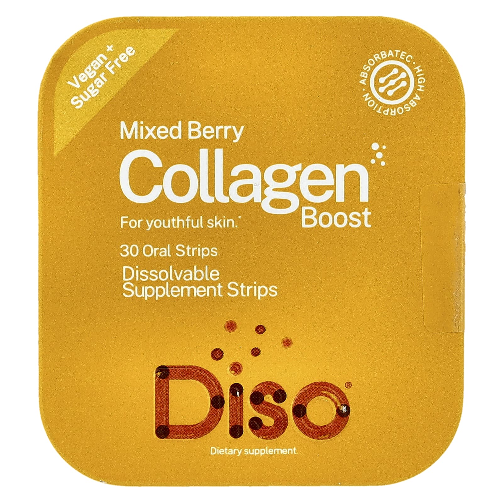 

Diso, Collagen Booster, Mixed Berry, Oral Strips, 30 Count