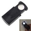 ABS Black Handheld Pull Type Jewelry Magnifier 30X Small Pocket Magnifying Glass with LED Light Source