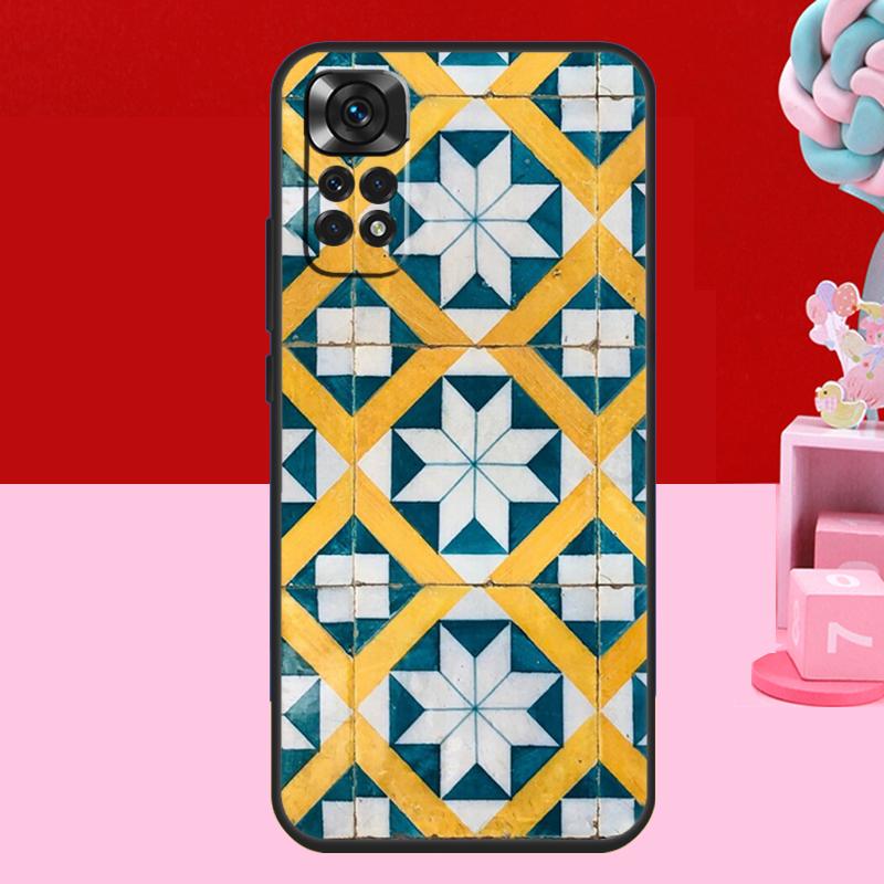 Moroccan Tile Case For Xiaomi Redmi Note 13 12 11 10 14 15 Pro Plus Redmi 15 C 14C 10C 12C 13C Soft Cover