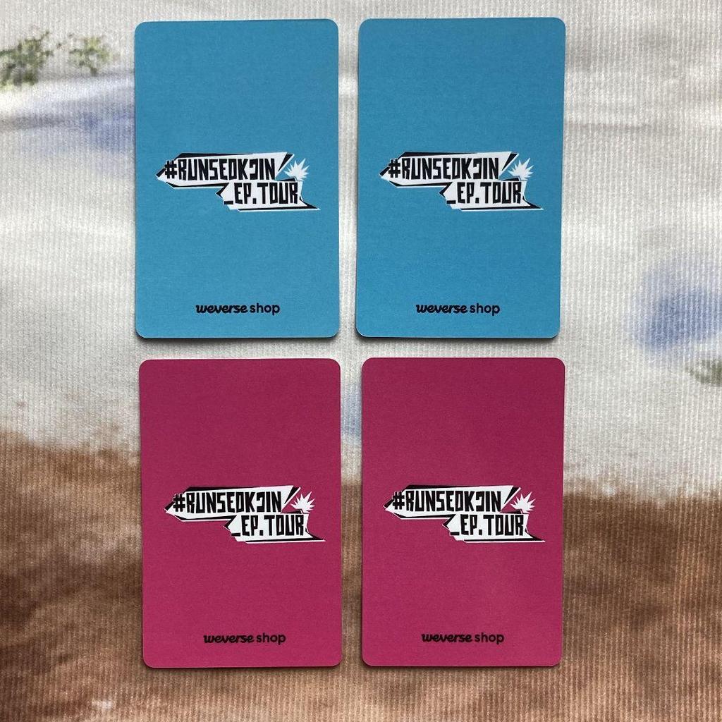 [USED] BTS RUNSEOKJIN_EP.TOUR JIN trading cards (4 cards)
